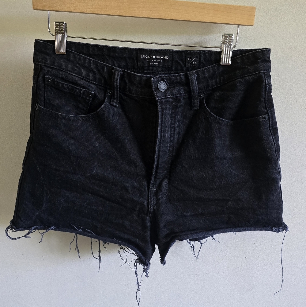 4/$30 Lucky Brand Black High-Waisted Jean Shorts